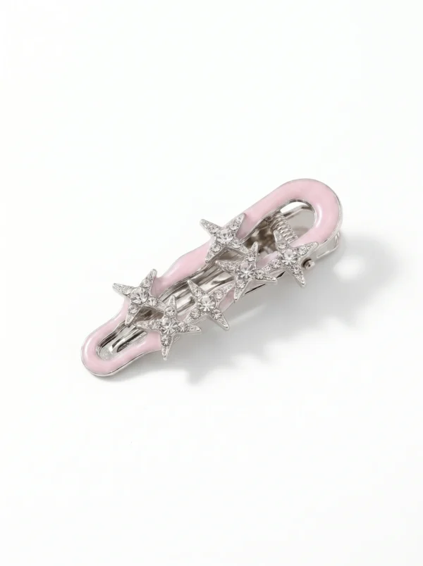 Melted Pink Star Clip